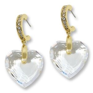 Heidi Daus Earrings Winter Heart Pavé Crystal Drop Earrings Valentines Day NEW